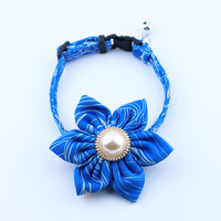 Ensemble collier et laisse pour animaux de compagnie en perles de tournesol personnalisable - Bandeau détachable pour chats et petits chiens (Teddy)