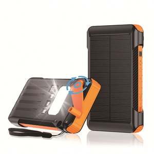 เครื่องชาร์จมือถือ10000มิลลิแอมป์ต่อชั่วโมงในตัว4สายแบตเตอรี่สำรองพลังงานแสงอาทิตย์อัจฉริยะพร้อมไฟฉาย LED ฉุกเฉิน - Product Image 4