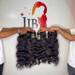 Paquet original de cheveux humains bruts indiens Temple, paquets de tissage de cheveux vierges bouclés ondulés naturels à cuticules alignées - Product Image 1