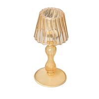 Photophore en verre côtelé fait main, style européen, de luxe vintage, pour bougie chauffe-plat, accessoire de photographie et chandelier de table
