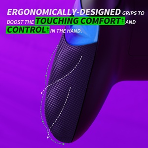 Agarraderas Laterales de Goma FLEXOR Azul Camaleón Púrpura + Kit de Parada de Gatillo Inteligente para Control de Xbox Series X S - Product Image 6