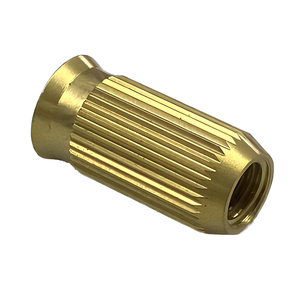Insert fileté moleté en laiton usiné CNC sur mesure, pièce de tournage de précision pour accessoires de guitare - Product Image 3