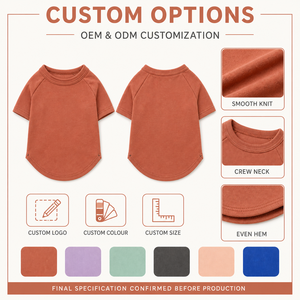 T-shirts côtelés de couleur unie pour chien, vêtements à manches courtes, doux, pour petits chiens Shih Tzu, vêtements décontractés pour tous les jours - Product Image 2