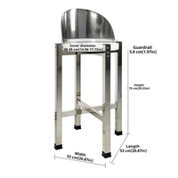 Support de planche à découper en acier inoxydable épaissi et poli, qualité commerciale, capacité de charge de 100 kg, pour cuisine et hôtel