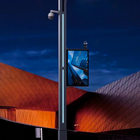 Panneau d'affichage numérique LED pour poteau de lampadaire extérieur P5, couleur pleine, pour la publicité
