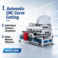 Scie à ruban CNC à haute efficacité avec serrage pneumatique pour la découpe du bois massif