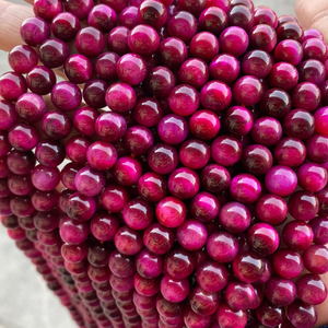 Perles rondes en œil <span class=keywords><strong>de</strong></span> <span class=keywords><strong>tigre</strong></span> <span class=keywords><strong>rose</strong></span> AA, pierres énergétiques, pouvoir <span class=keywords><strong>de</strong></span> guérison, pour la fabrication <span class=keywords><strong>de</strong></span> bijoux, œil <span class=keywords><strong>de</strong></span> <span class=keywords><strong>tigre</strong></span> naturel teinté - Product Image 1