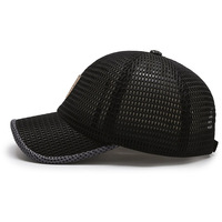 Vente en gros de pare-soleil vierge à 6 panneaux réglable pour hommes casquette de baseball respirante classique hip-hop à bord incurvé