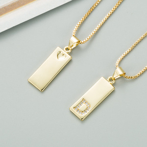 18k Gold Plated <strong>T</strong> Bar <strong>Necklace</strong> Capital Letter <strong>Initial</strong> <strong>Necklaces</strong> for Women A-Z Alphabet Pendant Chokers Jewelry - Product Image 3