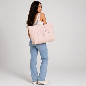 Sac fourre-tout en toile de coton surdimensionné, robuste, réutilisable, avec poche zippée, pour femmes, voyages, plage, marché - Product Image 4