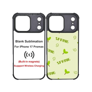 Haute qualité antichoc 2d TPU PC <span class=keywords><strong>charge</strong></span> <span class=keywords><strong>sans</strong></span> <span class=keywords><strong>fil</strong></span> Sublimation blancs coques de téléphone pour <span class=keywords><strong>iPhone</strong></span> 17 Promax - Product Image 1
