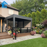 Pergola motorisée en aluminium sur mesure de haute qualité Sweet Home, abri de jardin extérieur, revêtement poudré, montage facile, résistant aux intempéries