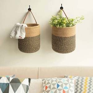 <span class=keywords><strong>Cesti</strong></span> portaoggetti in <span class=keywords><strong>vimini</strong></span>, fioriera da esterno, piccolo vaso da interno, cesto da parete in legno per regali e <span class=keywords><strong>fiori</strong></span>, scatola luminosa da appendere - Product Image 3