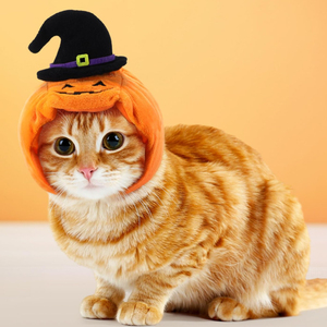 Costume de chien Western Pumpkin Delight, chapeau vintage mignon, motif géométrique, tissu polyester chaud et respirant pour petit animal - Product Image 2