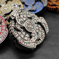 LuxeRoll – Jeu de dés mécaniques vintage rotatifs 7-en-1 en métal pour D&D et jeux de table