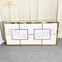 Tables de mariage royales modernes, tables de comptoir rectangulaires, tables hautes en acier inoxydable pour les organisateurs d'événements, utilisant du verre trempé