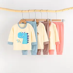 Family Feeling Little Boys Girls Child Pajamas Sets 100% Cotton Toddler Girls Sleepwear 2 Piece Pjs Set