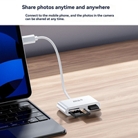 Adaptador Hub Multi-Puerto 3 en 1 Tipo-C/Micro-B/Micro USB a USB A OTG con Lector de Tarjetas de Memoria TF y SD para Android y Portátiles