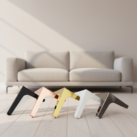 Pieds de canapé de remplacement robustes 8 10 13 15 17cm pieds d'armoire triangulaires en fer pour chaise de canapé moderne pour cuisine de table