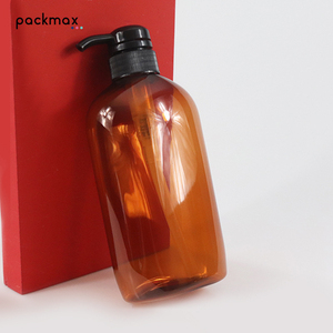 600ml Oval PET <b>Pump</b> <b>Bottle</b> for Shower Gel Shampoo - Custom Horse Oil High End Bath Lotion Container Wholesale - Product Image 6