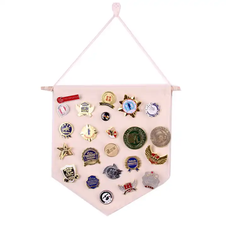 1pc Enamel Pin Wall Display Pennant Badge Hanging Decor Pins