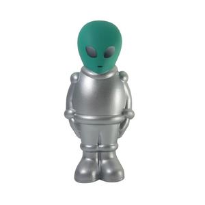 Balles anti-stress personnalisées en forme d'extraterrestre, logo promotionnel, en TPR souple, cadeau de bureau, nouveauté, vert, amusant, souriant - Product Image 3