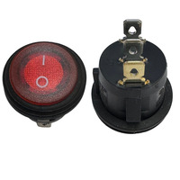 2025 nouveau Design rouge rond Led bouton interrupteur à bascule 3 broches insérer sur off contrôle de l'alimentation Mini interrupteur d'alimentation