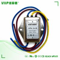 Filtre de puissance EMI câblé VIP4-1A-06 (10009) 6A 115/250VAC, filtre de bruit de réseau monophasé pour système électronique de cabinet