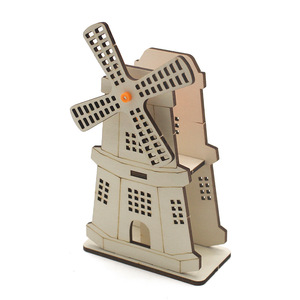Kit de modelo de molino de viento de madera, juguete educativo de ciencia para niños de 7 a 9 años, aprendizaje STEM - Product Image 2