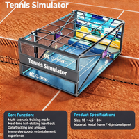 Simulateur de tennis d'intérieur durable pour l'entraînement sportif et le divertissement, idéal pour les clubs sportifs et les centres de divertissement familial (FEC)