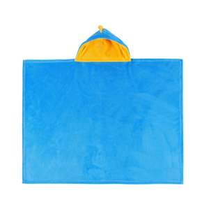 Albornoz clásico de punto sólido de terciopelo Coral de tiburón para niños, manto suave con capucha para bebé, soportes ligeros de dibujos animados para las cuatro estaciones - Product Image 4