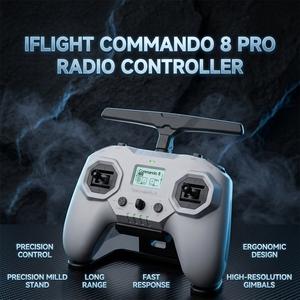 Radiocommande iFlight <span class=keywords><strong>Commando</strong></span> 8 Pro double bande 2.4G 900MHz 1W ELRS avec émetteur intégré TCXO 6400mAh pour drone FPV - Product Image 1