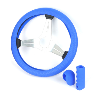 Accesorios de Interior de coche duraderos de lujo de fábrica cubierta de <span class=keywords><strong>volante</strong></span> de silicona de tacto suave - Product Image 6