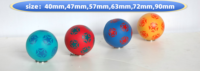 Mini ballon de sport en caoutchouc rebondissant de 40 mm, motif étoile coloré, pour distributeur automatique