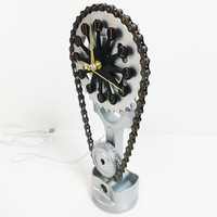 Horloge à engrenages rotatifs vintage, ornement de style antique, horloges de bureau, décoration de table moderne pour le salon, décoration de pièce vintage pour la maison