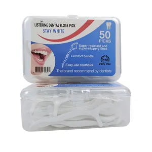 50 개 치실 선택 치아 이쑤시개 스틱 구강 관리 치실