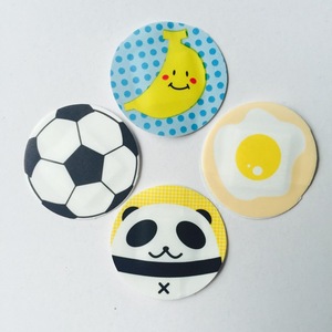 Various sizes of children's cartoon round bandages, PE elastic cloth, PU transparent <b>waterproof</b> vaccine oval bandages - Product Image 4