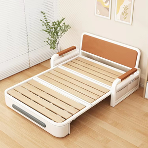 Çekyat tek kat oturma odası tek kişilik yatak balkon çok fonksiyonlu deri kanape çekyat - Product Image 5