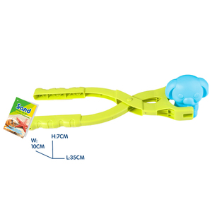 QS personnalisé enfants jeu en plein air 35CM grande taille 3D Animal drôle en plastique boule de neige combat faisant neige Clip estampillé moule jouets - Product Image 3