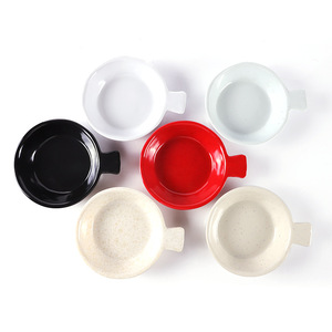Ensemble de coupelles à sauce soja en céramique avec poignées, rondes, monochromes, à pois, pour hôtel, nourriture, café, thé - Product Image 3