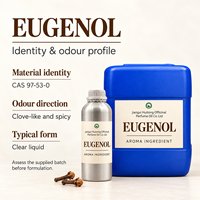 Eugénol Liquide Arôme Naturel Parfumé 98,0% à 99,0% Extrait Végétal Arôme Épicé Sucré Boisé Herbacé pour Usage Industriel Quotidien