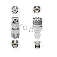 Adaptateur RF droit 50 ohms BNC-UHF, connecteur coaxial BNC mâle vers PL259 femelle SO239