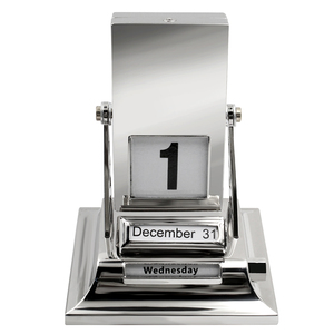 Hoge Kwaliteit Deluxe Metalen Bureau Kalender Custom Logo Draaide Draaibare Fabriek Vervaardigd Op Maat Metalen Ambachten Cadeau - Product Image 1