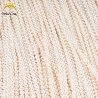 Perles de perles d'eau douce naturelles rondes en feuille d'or 6MM 7MM Perles naturelles Perles de bijoux Fabrication de bijoux