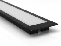 Bande de profil en aluminium à canal de lumière LED encastrée extra large W29.5 * H10mm avec diffuseur T5 pour ordinateurs