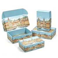 Boîte en carton ondulé recyclable à faible MOQ avec doublure en éponge gaufrée, emballage personnalisé avec logo pour l'envoi de marques et l'expédition économique