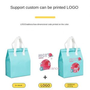 Customized Recyclable Aluminum Foil <b>Cooler</b> Bags Non Woven Handled Takeout Logo Printing Commercial Enterprises JIAJIN Brand - Product Image 2