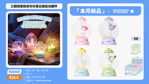 Confezione da 12 Scatole All'ingrosso HOLLY BOX Personaggi Sanrio Ombrelli Nuvole Statuette Luminose da Collezione Mystery Box per Giocattoli Regalo - Product Image 2