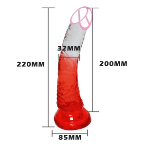 Fabrik Großhandel Bunte Regenbogen Weiches Gelee Echter Penis Dildo Weibliche Masturbation Sexspielzeug Erwachsene Produkte für Frauen Lesben Homosexuell - Product Image 5