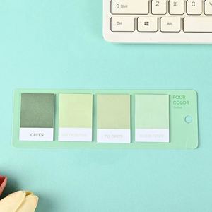 Pastel Macaron Color Paper Sticky Notes Set Four-Color Creative Self-Adhesive <b>Memo</b> <b>Pads</b> Office School Stationery Reminder Note - Product Image 4
